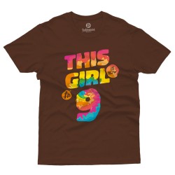 This girl is now 9 - Birthday t-shirt (Κοντομάνικο Παιδικό)
